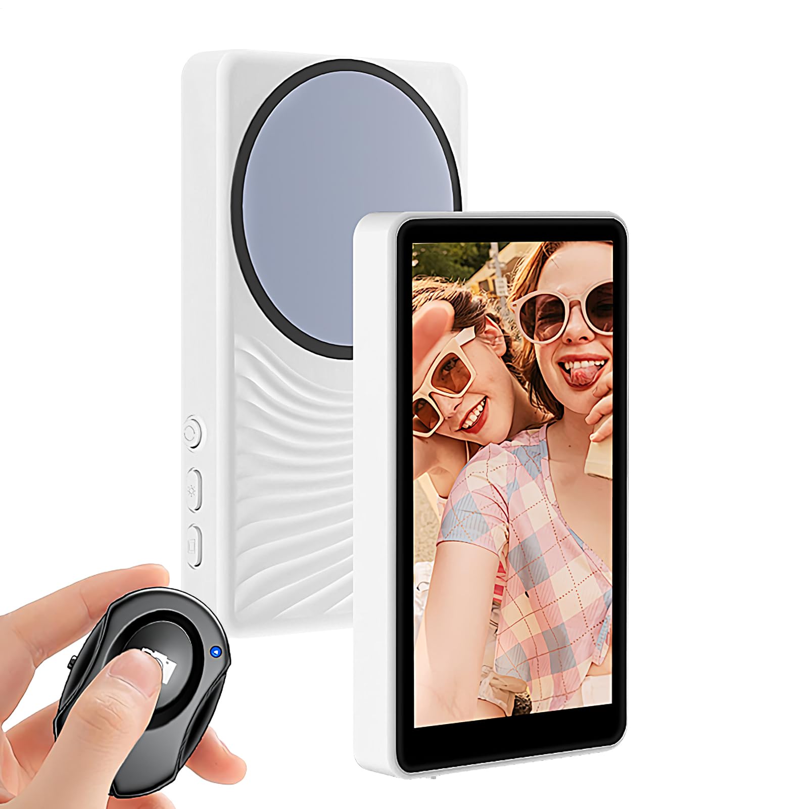 Ekran Monitorujący do Selfie Bezprzewodowy Monitor do Selfie z Nagrywaniem | Przenośne Akcesoria do Nagrywania Vlogowania i Fotografii Smartfonem Domowe i Podróżne