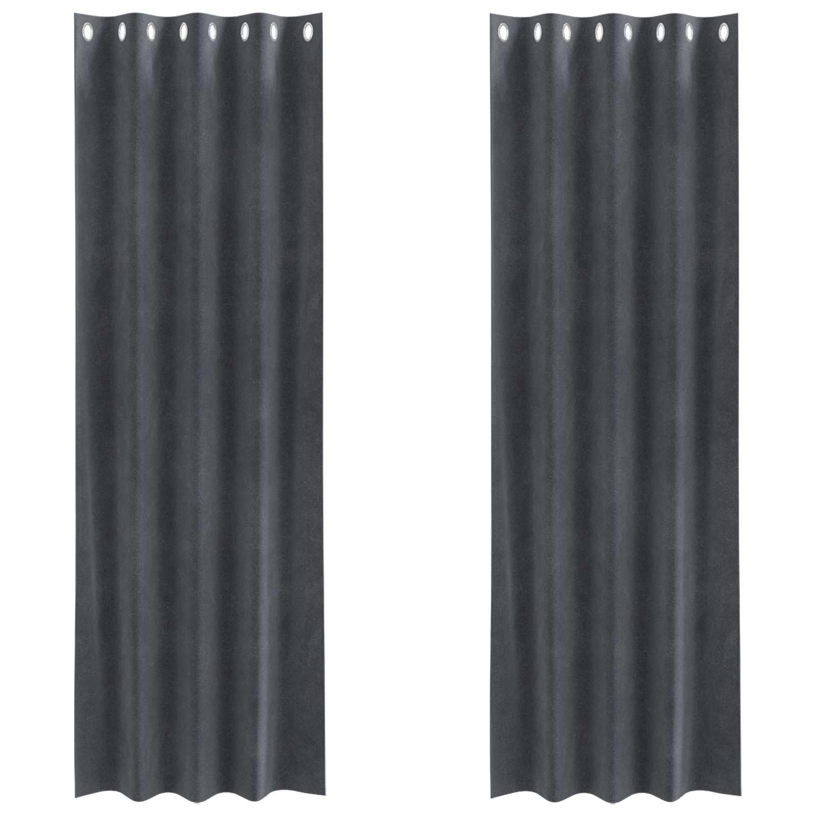 Rideaux occultants anti-froid en velours gris pour stopper la lumière et le bruit