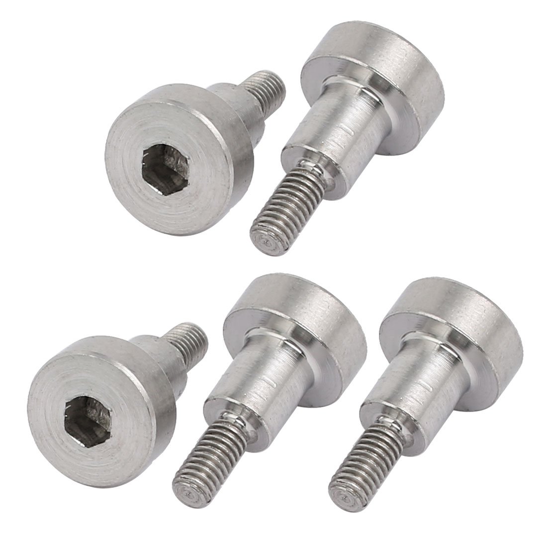 Sourcingmap 5pcs 304 Stainless Steel Hex Socket Shoulder Bolt 5mm Shoulder Dia 6mm Shoulder Length M3 Thread