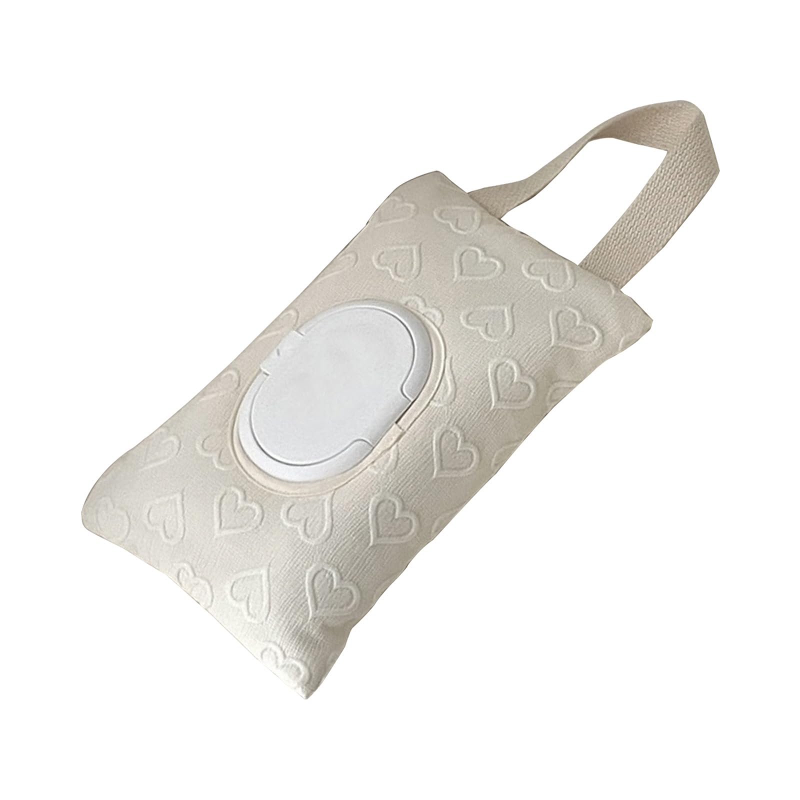 REDYY Modern White Cloth Tissue Box Organizer for Stroller, Diaper Bag, Travel