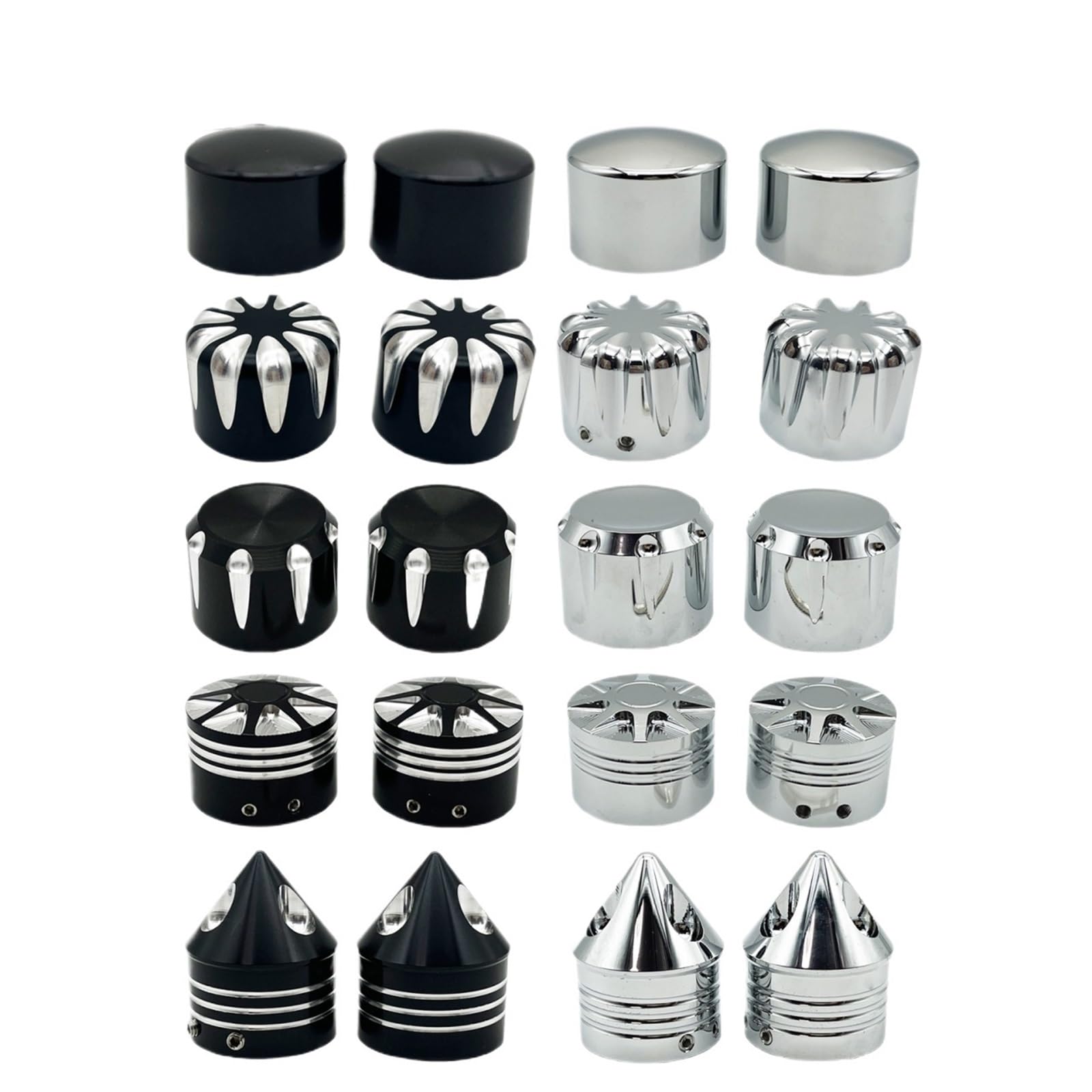 Motociclette protezioni del telaio Adatto Per Harley Sportster XL 883 1200 Dyna Street Bob VRSCA V Rod Moto Assale Anteriore Dado Bullone Tappo Di Copertura Tamponi Paratelaio(C)