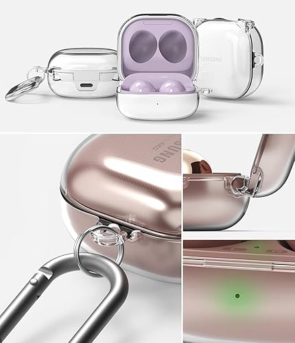 Miniatura 8 de Ringke Funda delgada compatible con Galaxy Z Flip 3 transparente + funda de bisagra compatible con Galaxy Buds 2ProLive transparente