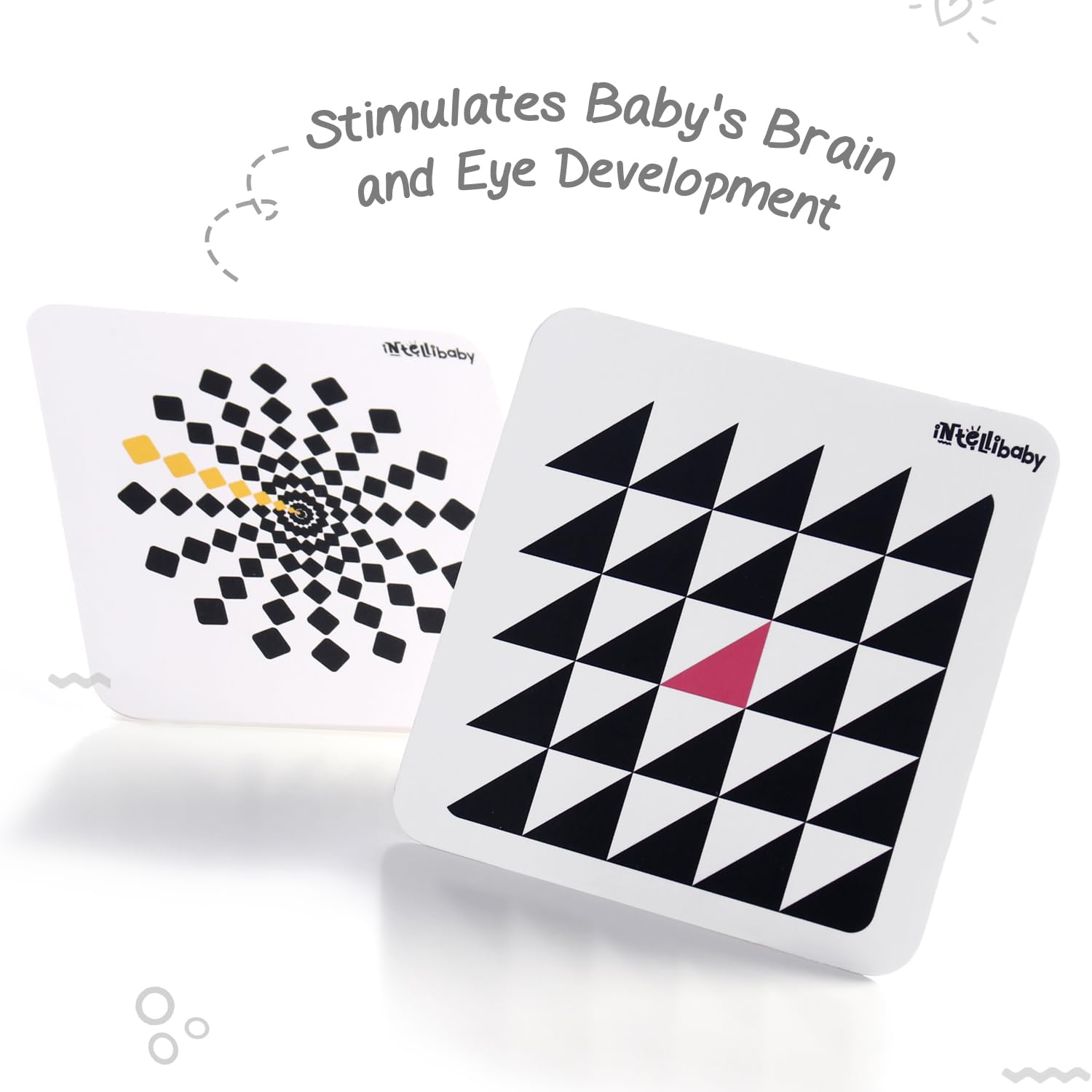 Intellibaby Premium Mirror and Monochrome Card Set | New Baby Gift, New Baby Card Game | Multicolor, 4+ Months, Size - L 20 x B 6 x H 15.8 cm 4