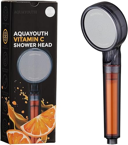 Cabezal de ducha de mano con vitamina C Vitamina C integrada + bolas de cerámica que reducen el cloro y la cloramina, mientras mejora la salud de
