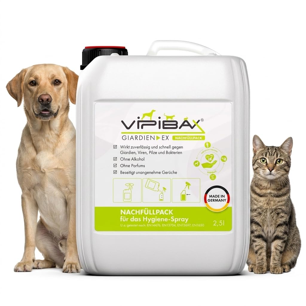 ViPiBaX Giardien Ex Hygiene Spray Refill Pack 2.5 L for Dogs, Cats
