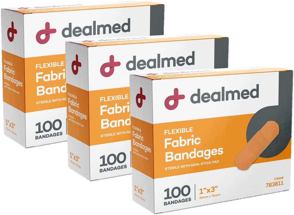 Buy Dealmed Sterile Flexible Fabric Adhesive Bandages 1x3 Inch