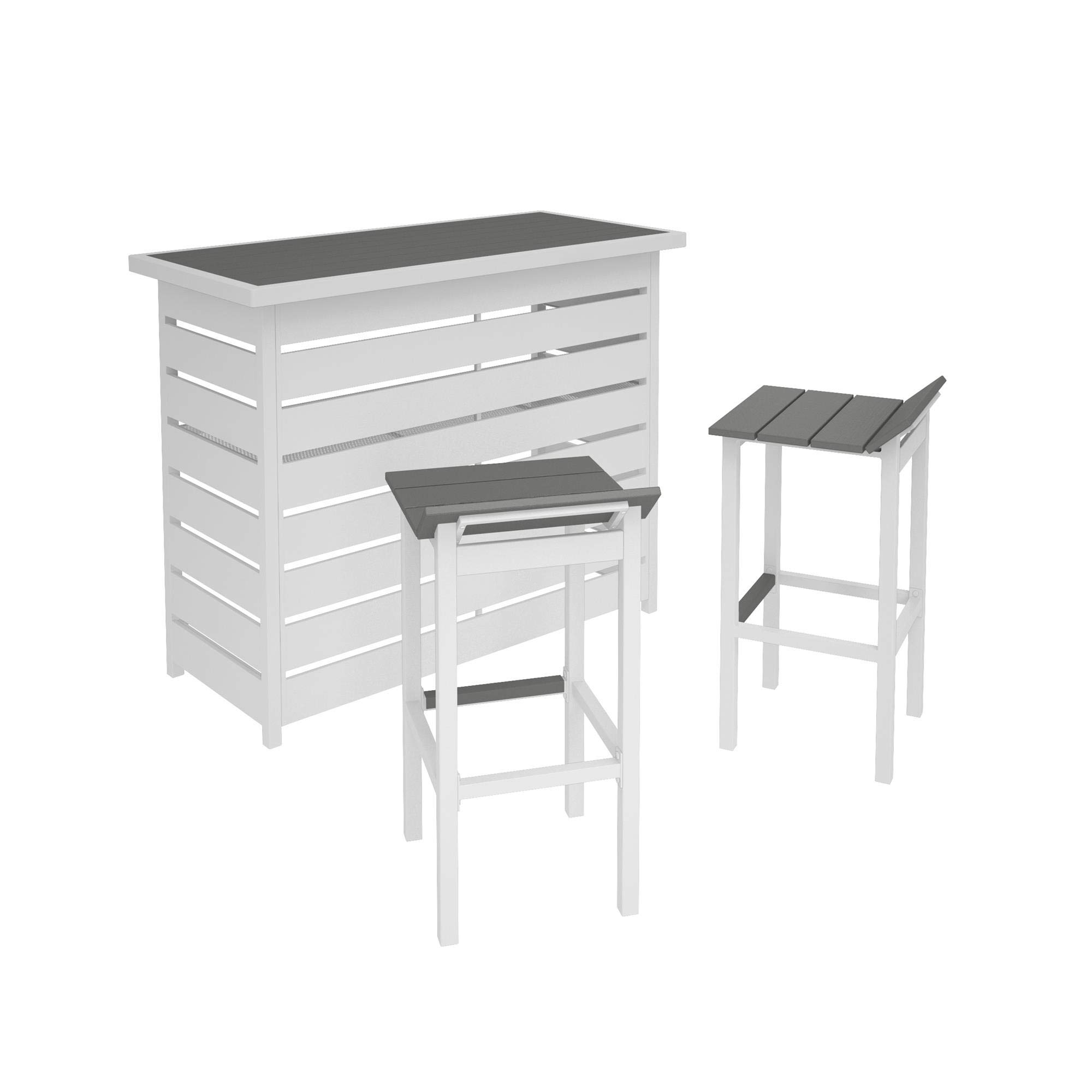 Cosmoliving By Cosmopolitan 88925whge Ariesa Bar Stools White Grey