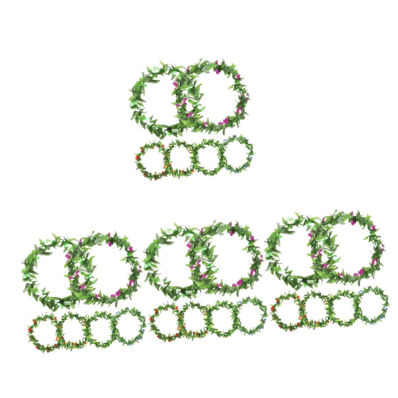 Cabilock 4 Juegos Leus Hawaianos Disfraces para Adultos Guirnalda De Flores Artificiales Decoraciones De Fiesta En La Piscina Decoraciones De Fiesta De Flamencos Poliéster 6 Piezas * 4