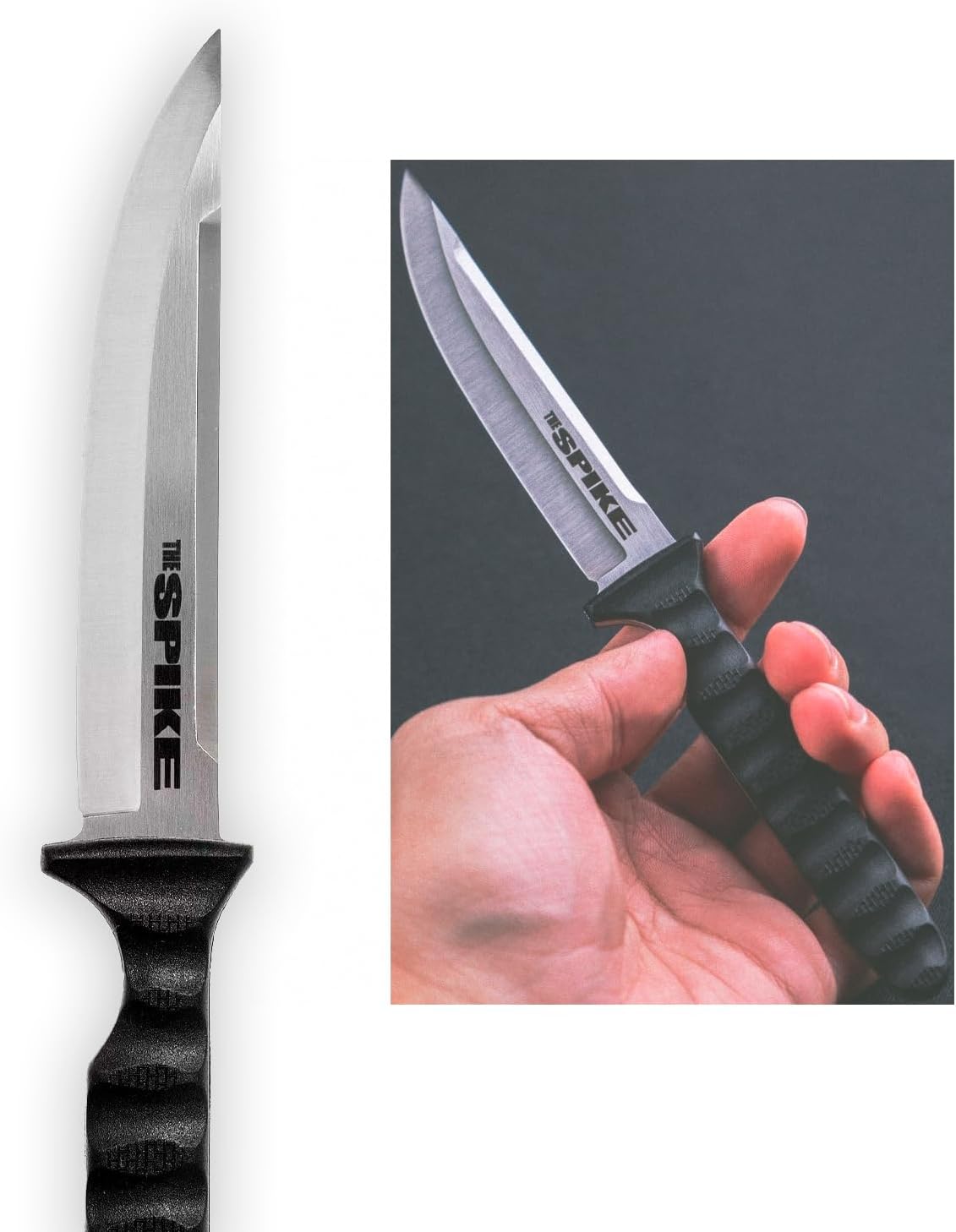 Cold Steel Tokyo Spike Durable Lightweight German 4116 Stainless Steel 4" Fixed Blade Tactical Outdoor Hunting Neck Knife, Textured Griv-Ex Handle, Secure-Ex Sheath