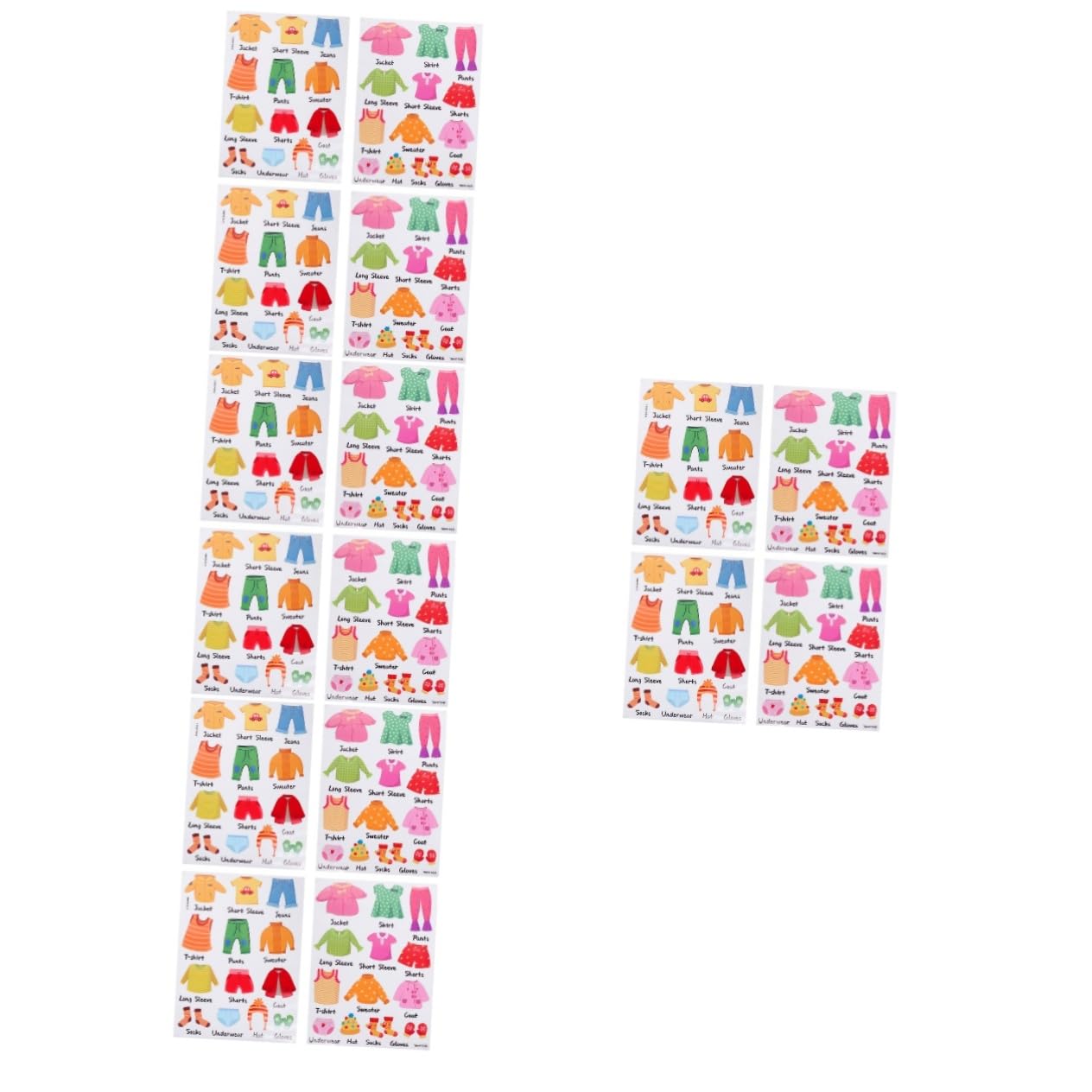 Autocollant rangement garde-robe bébé PVC autocollant étiquette vêtements classification 8 pièces