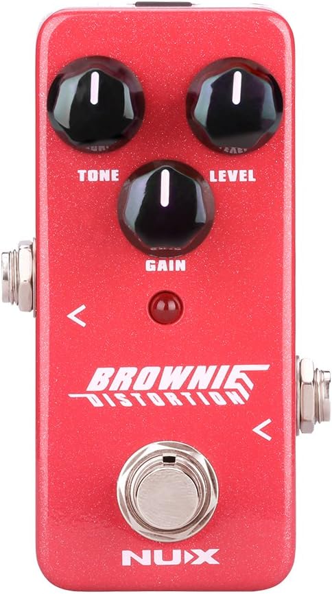 NUX Mini Core Brownie Distortion Guitar Effects Pedal,Tone Knob,Level Knob, Gain Knob, ON/OFF Switch, LED Indicator, True Bypass, Suitable for Electric Guitar,Bass