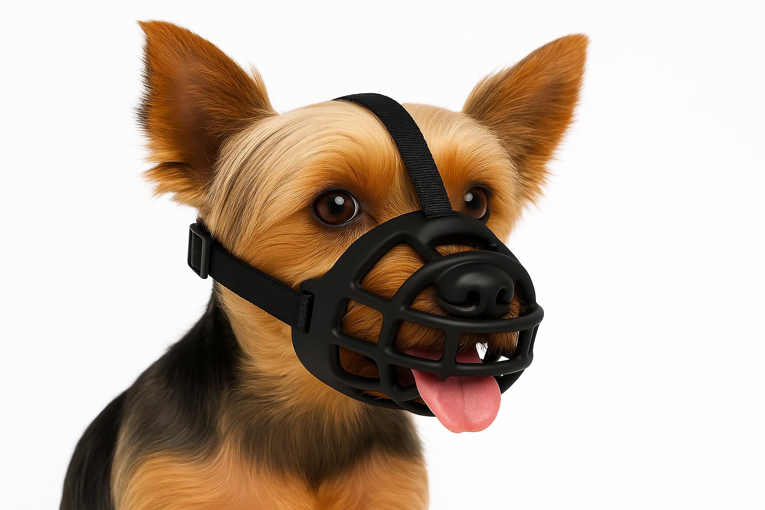 Dog Muzzle – Extra Small – Soft Silicone Adjustable Muzzle for Comfort & Safety – Suitable for Training, Walking & Vet Visits – Flamingo Muzzle Benzo XS