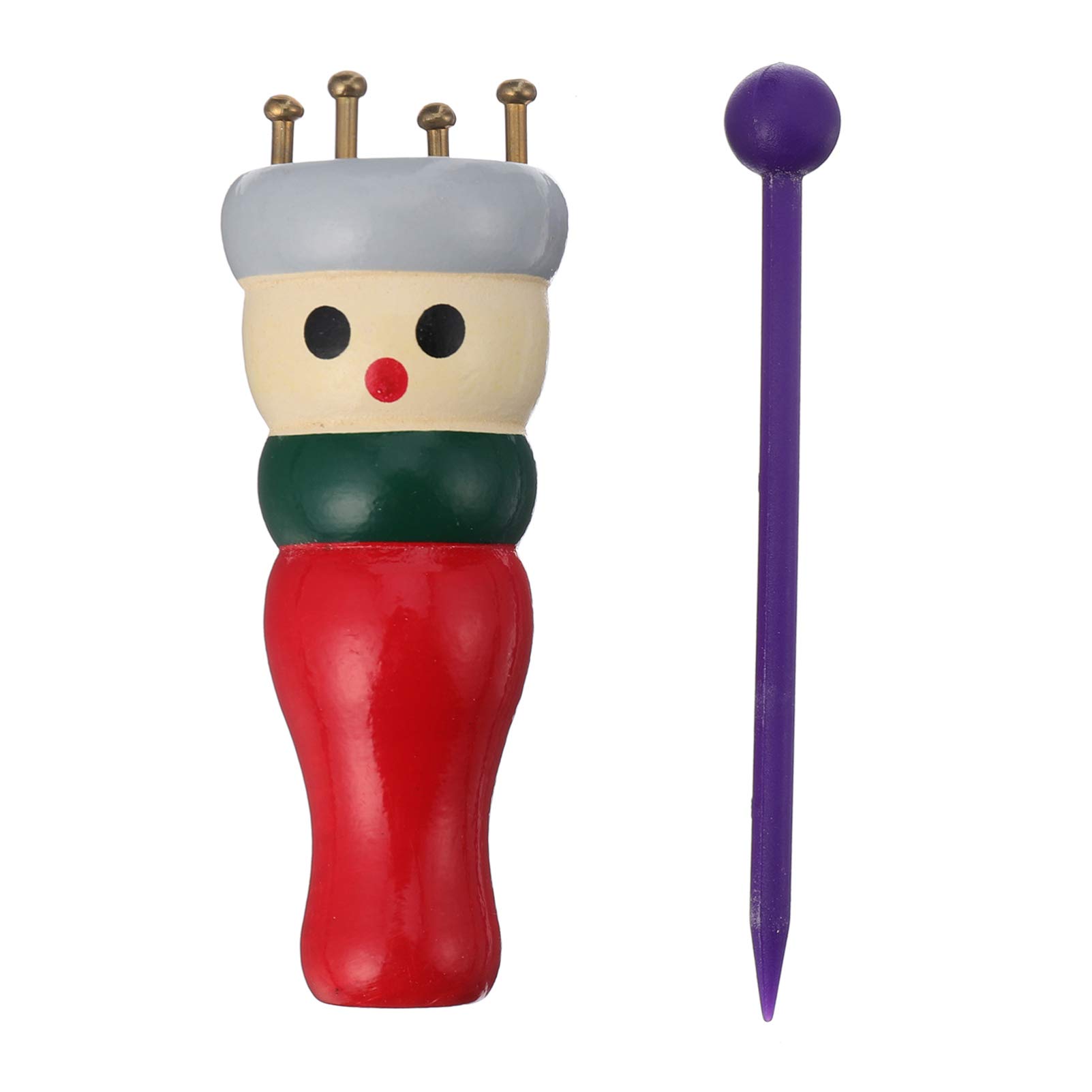 Beatifufu Wooden Wool Knit Knitter Craft Tool Maker with Needle for Creative Braiding Starter Kit for Vintage Inspired for Yarn Weaving Projects