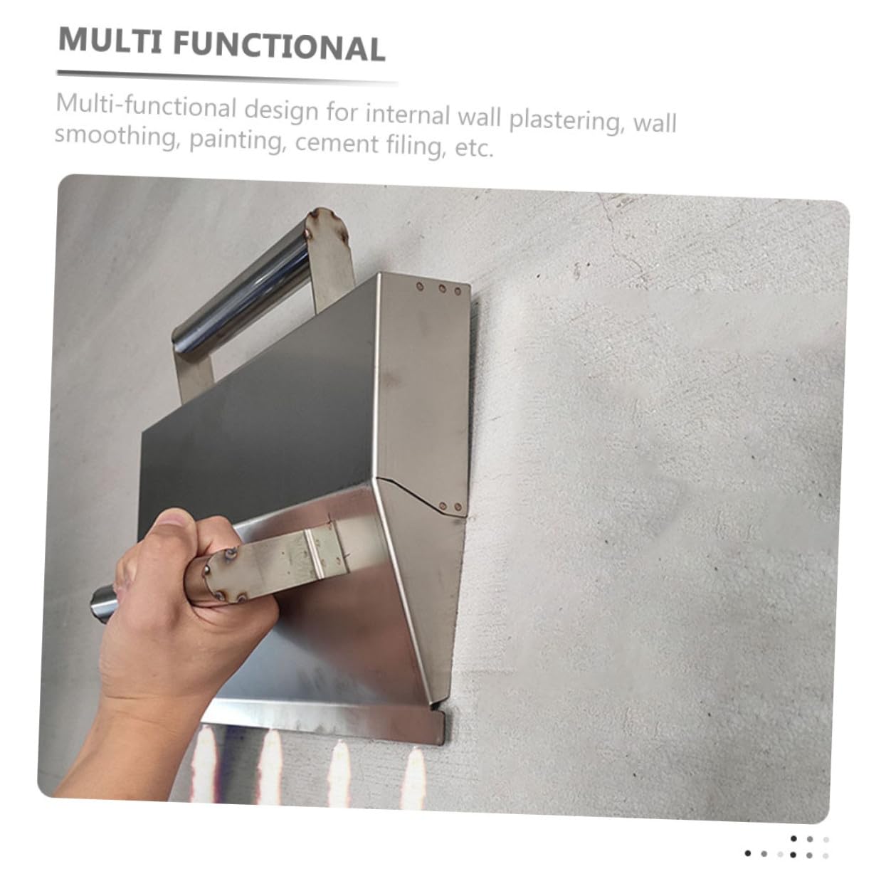 Truelle à Maçonnerie En Acier Inoxydable Outil De Finition Béton Lisse Ergonomique Pour Cloison Sèche Et Ciment Usage Professionnel Et Bricolage