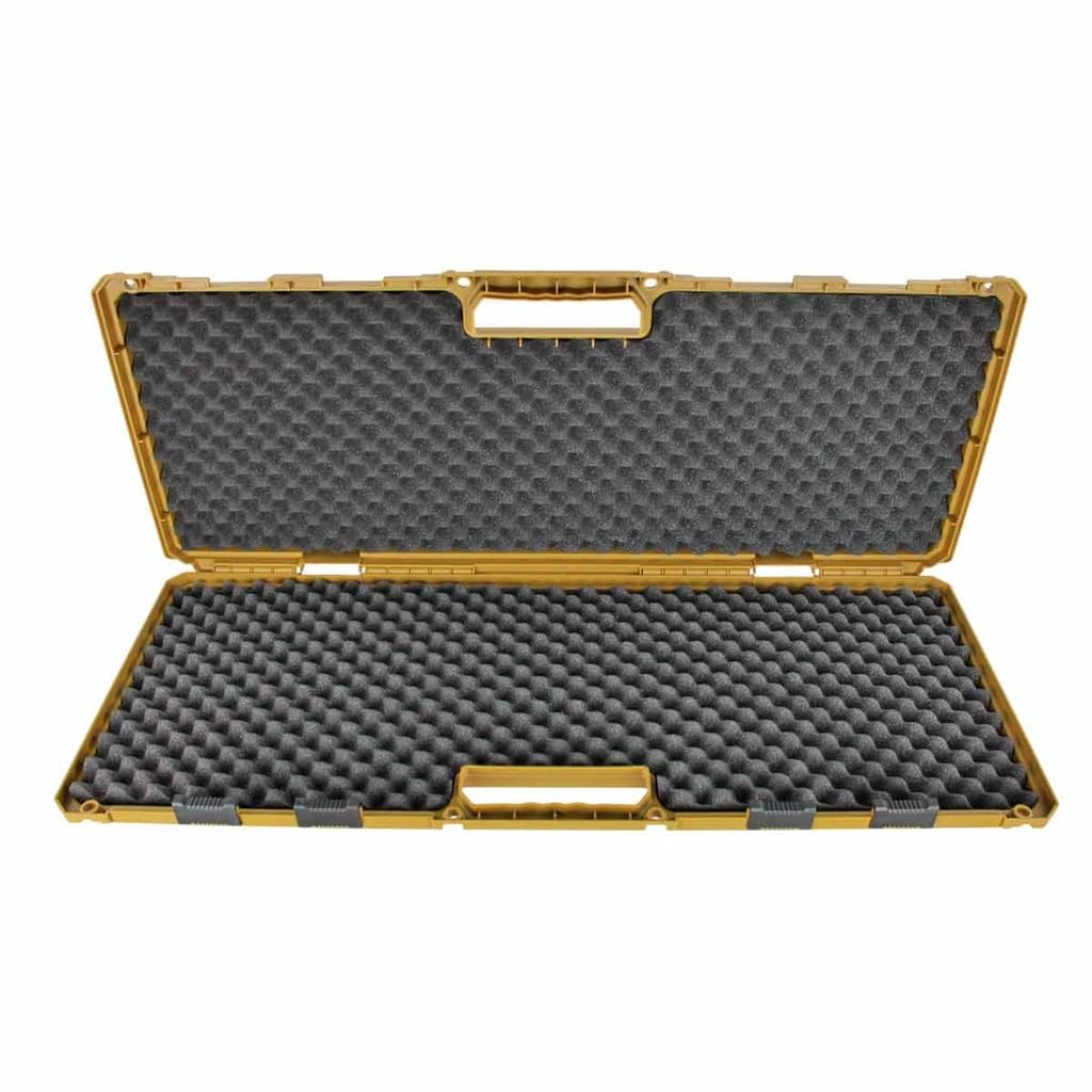 Genérico Maleta Rígida para Fusil, 87,5 x 35,5 x 10,8 cm, Interior Espuma Huevera, Color Coyote Tan. para Airsoft y Aire comprimido