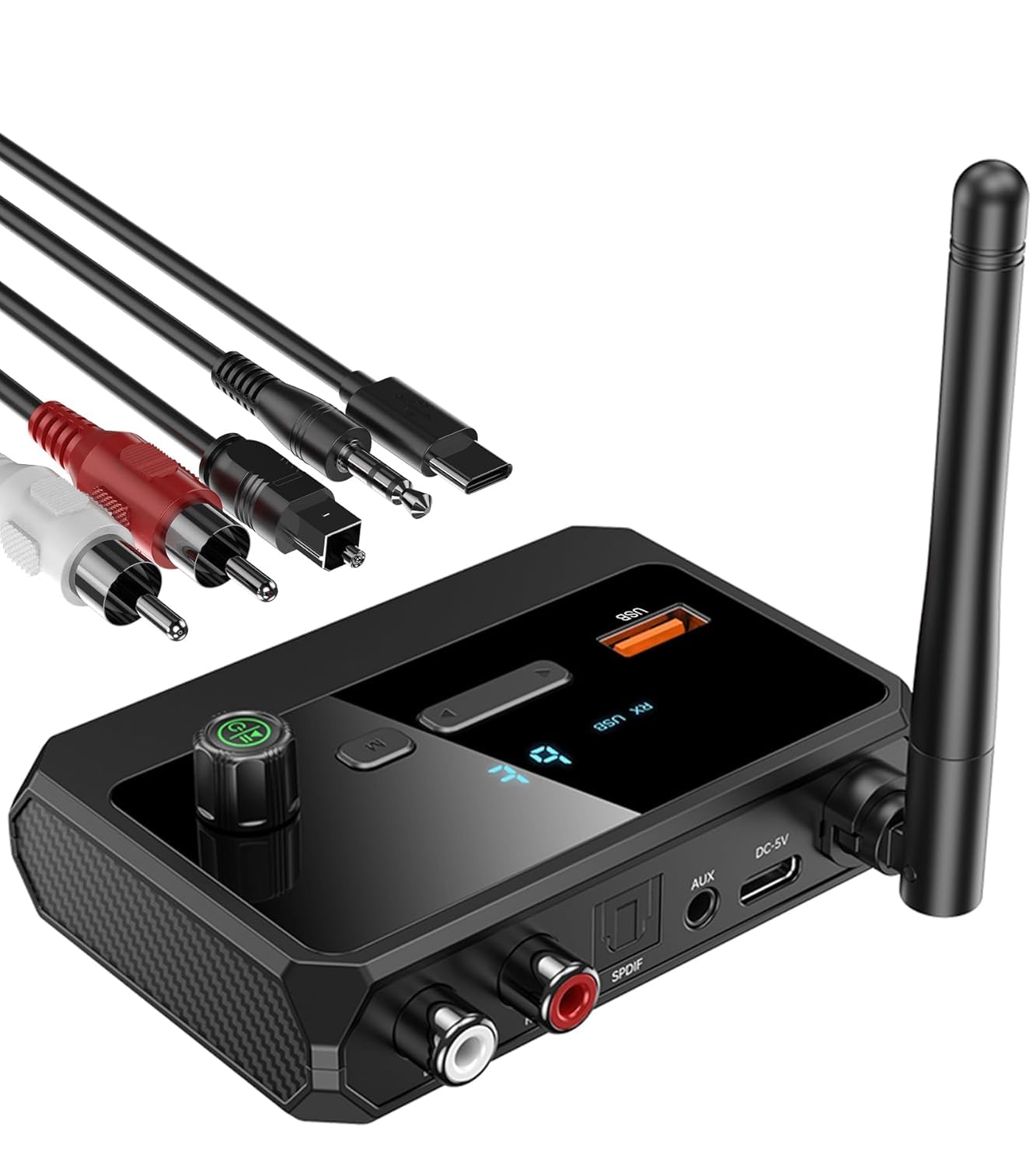 DuHeSin Bluetooth 5.3 Receiver for Home Stero, Low Latency & HD Music Audio Bluetooth to RCA Adapter for Stereo/Speakers/Wired Speakers/Home Music Streaming Stero System, Support Optical AUX 3.5mm-image-39