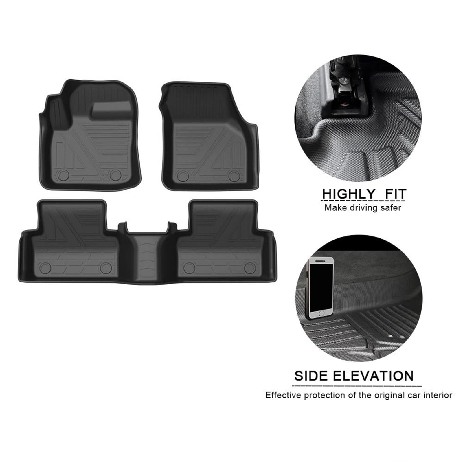 Tapis De Sol Voiture Imperméable Et Antidérapant, Protection Intérieure pour E-Pace pour I-Pace 2018-2019