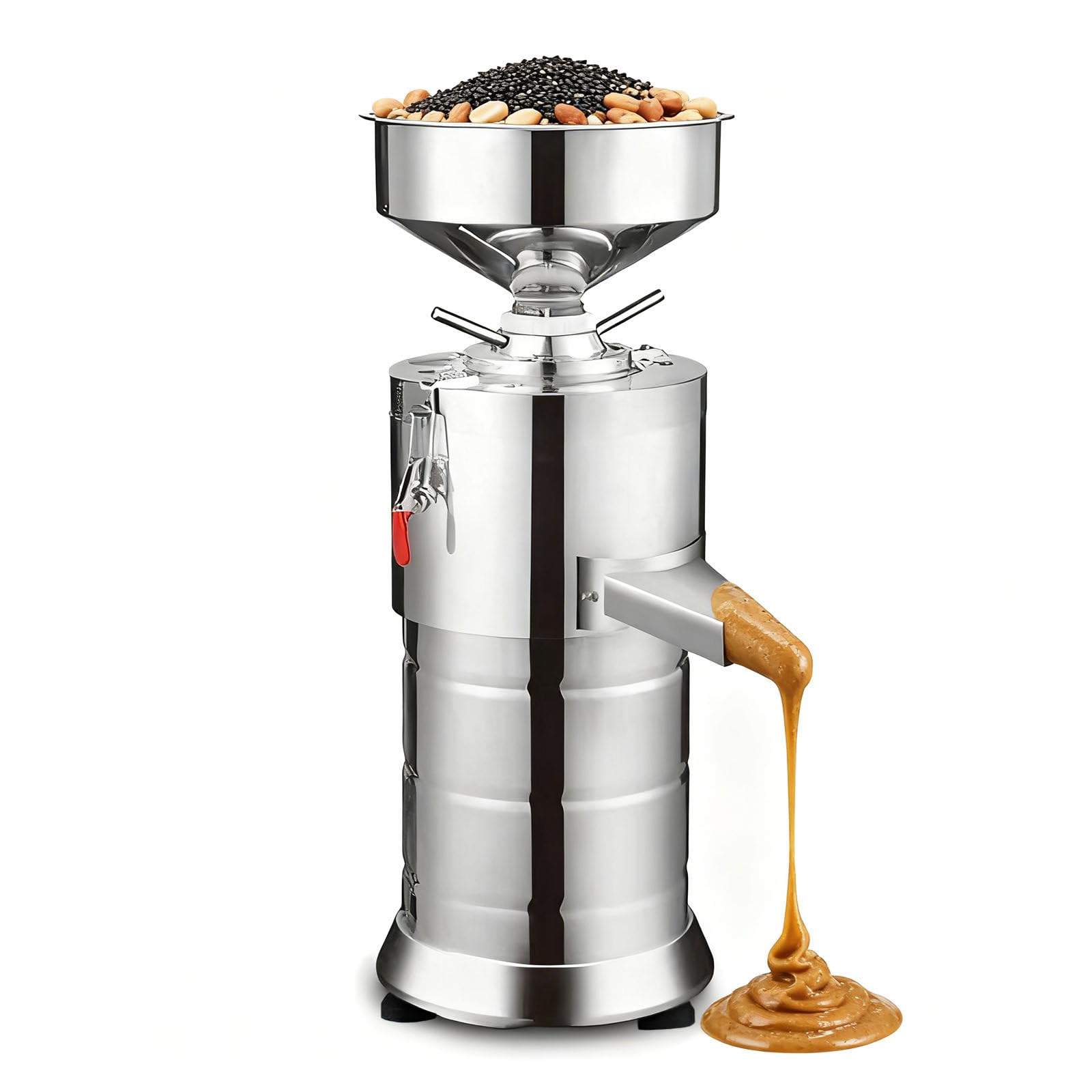 33 lb/h 1100W Kommerzielle Nussbutter-Maschine | Hochleistungs-Edelstahl-Erdnuss- & Sesam-Mühle mit Konsistenzkontrolle | Geeignet für Restaurant, Hotel, Lebensmittelproduktio