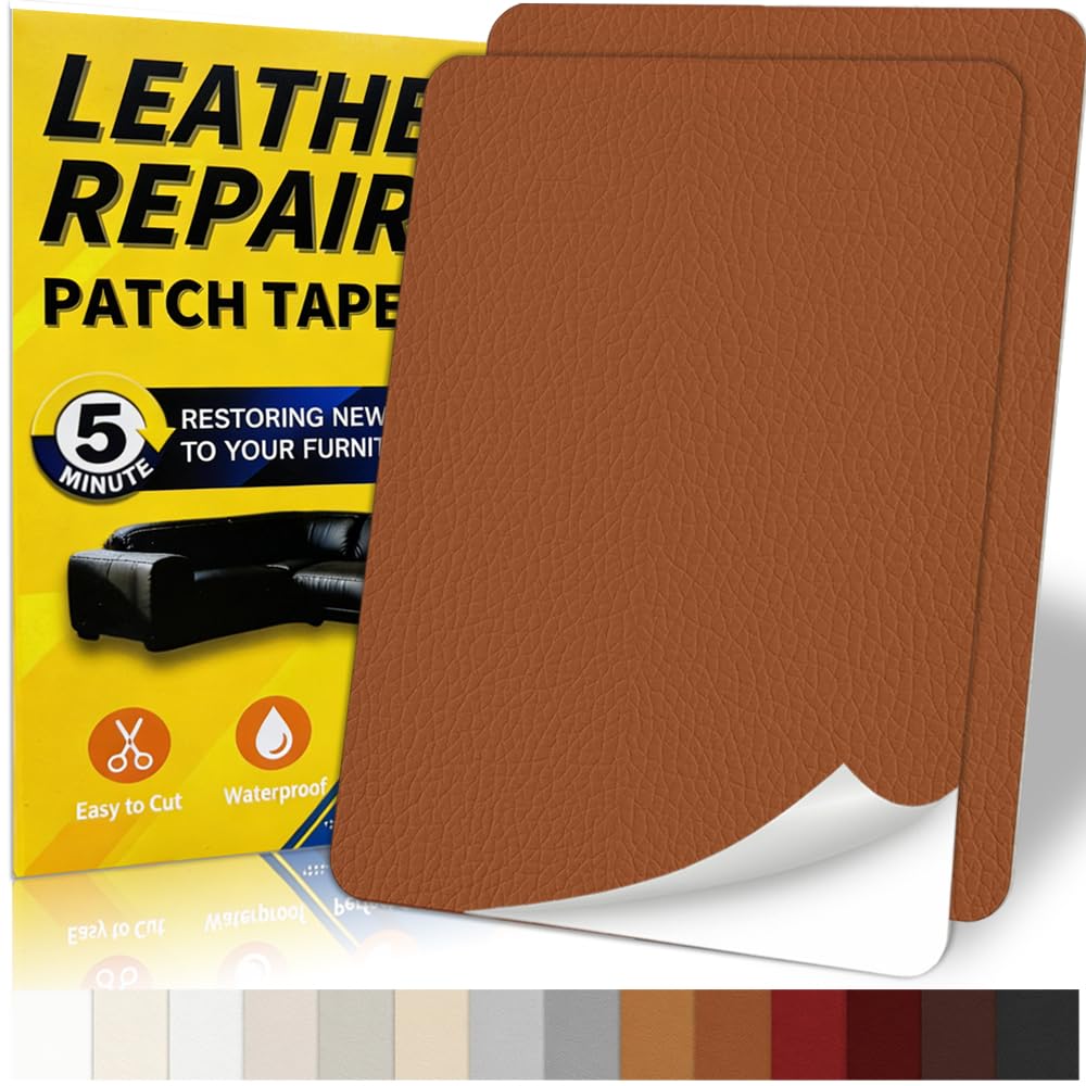 Gelaisi Leder Reparatur Set, Kunstleder Selbstklebend, Kunstleder-Reparaturset