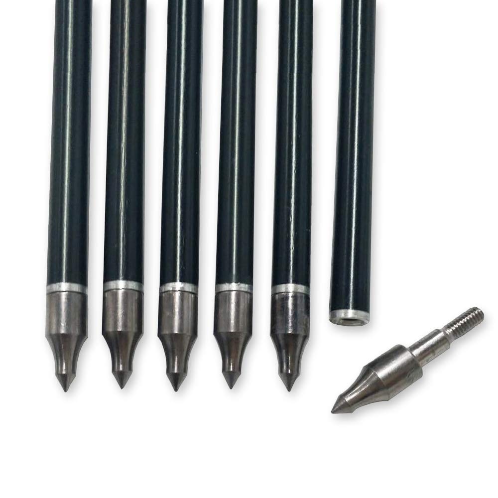 Inserti Per Frecce Da Tiro Con L'Arco - Set 12 Pezzi In Alluminio Per Frecce 8mm Legno/Bambù - Foto 3