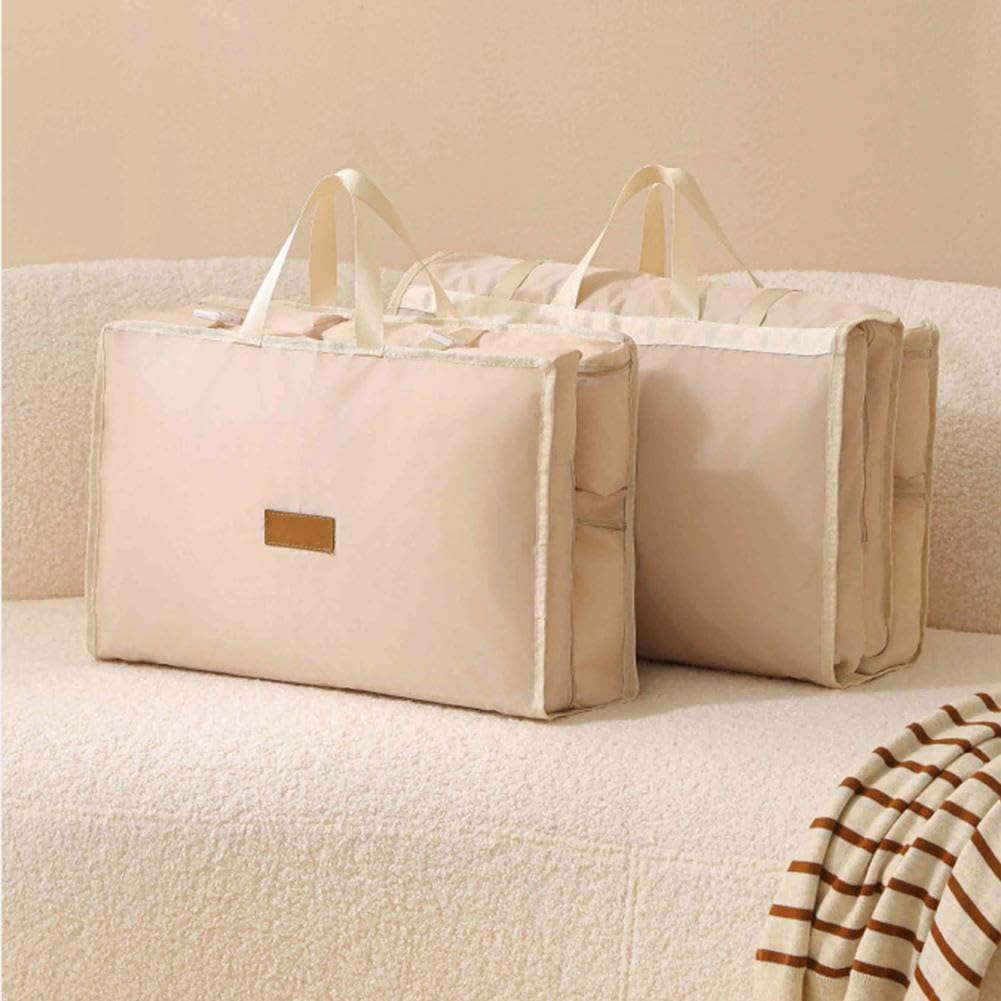 Borsa porta abiti da viaggio - Organizer pieghevole con scomparti multipli, salvaspazio for vestiti, reggiseni, biancheria intima, calzini (blu)(White,8 in One)