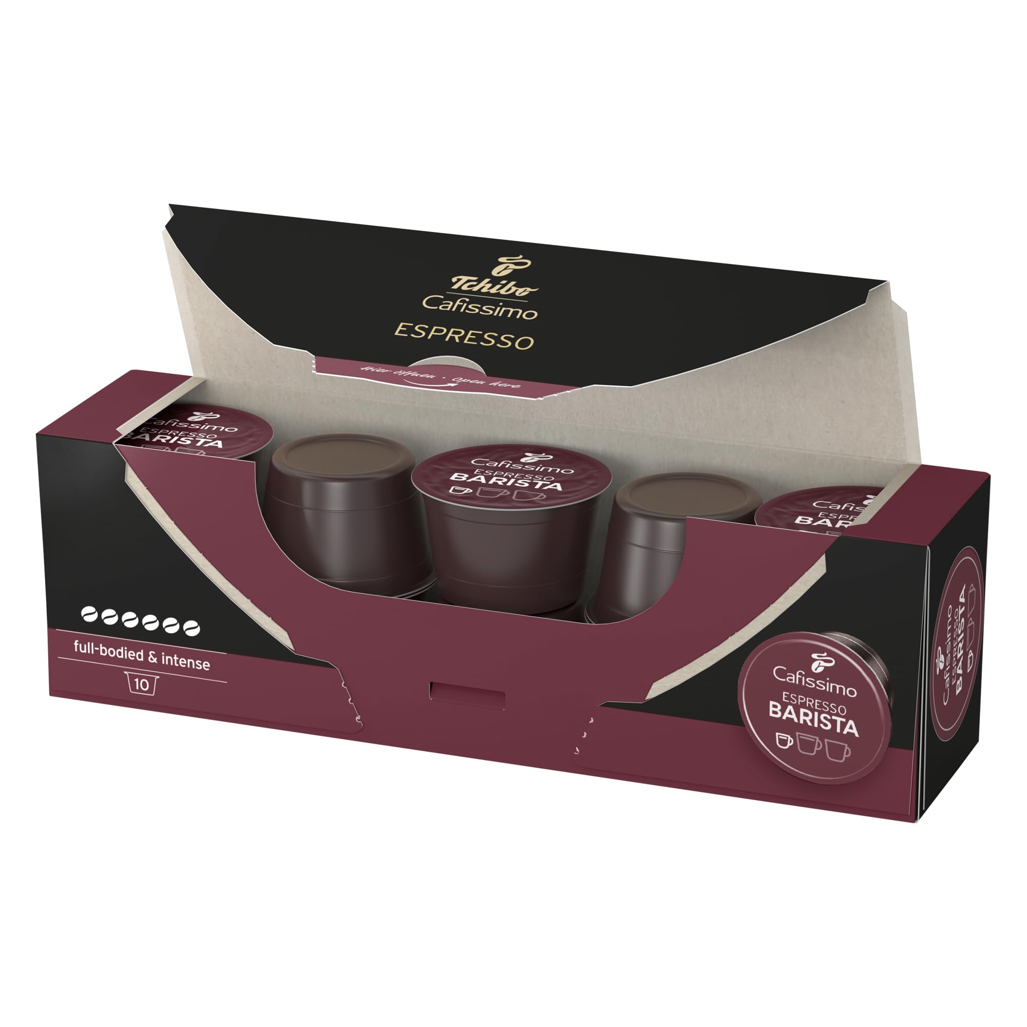 Tchibo Cafissimo Vorratsbox Espresso Barista Kaffeekapseln, 80 Stück (8x10 Kapseln), nachhaltig & fair gehandelt