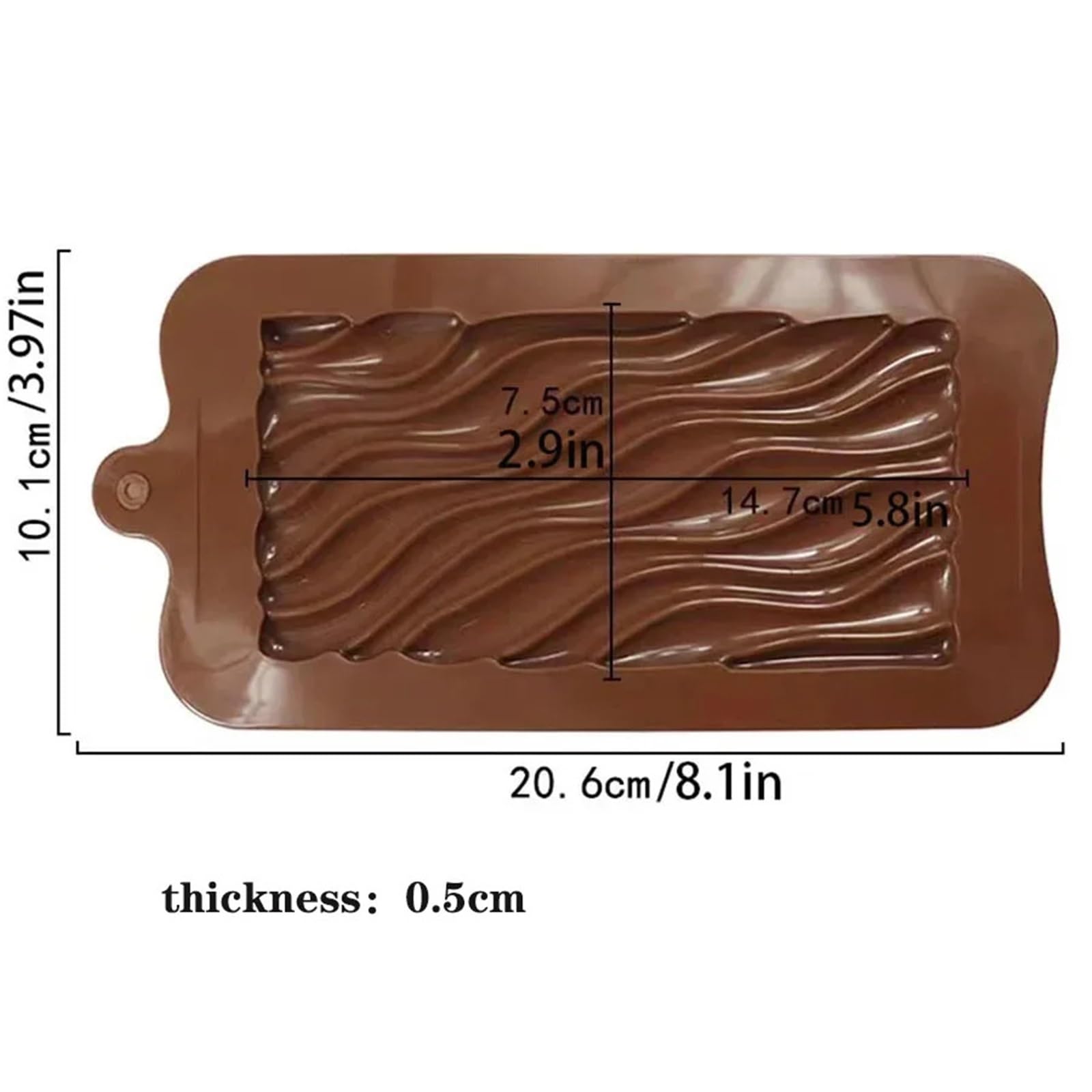 Juego de 5 moldes silicona 3D for chocolate, for barras, for fondant y dulces, utensilios repostería accesorios cocina Para Repostería Y Postres(Style04)