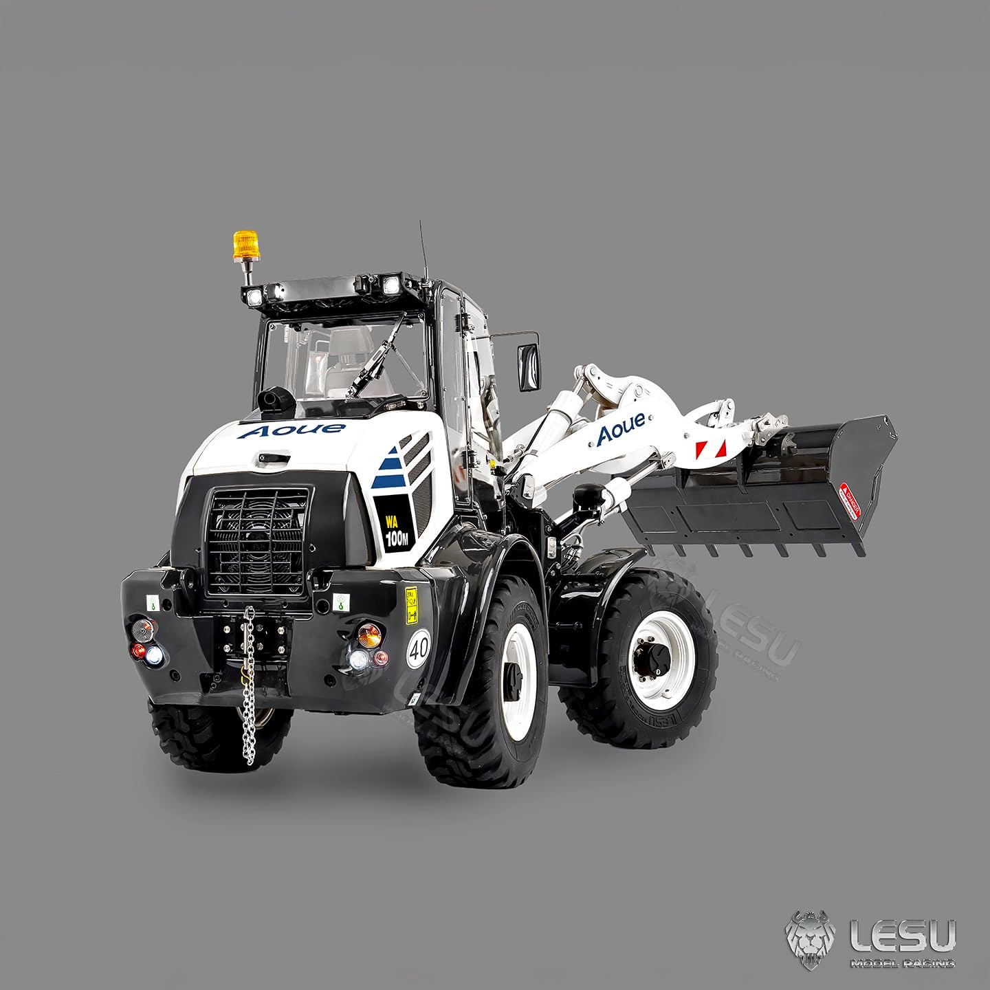 RTR LESU 1/14 Hydraulic Remote Control Loader Aoue WA100M-8 4 * 4 Metal RC Loading Machine Axle Lock Sound Light Quick Coupler Hobby Grade Model for Ages 14+