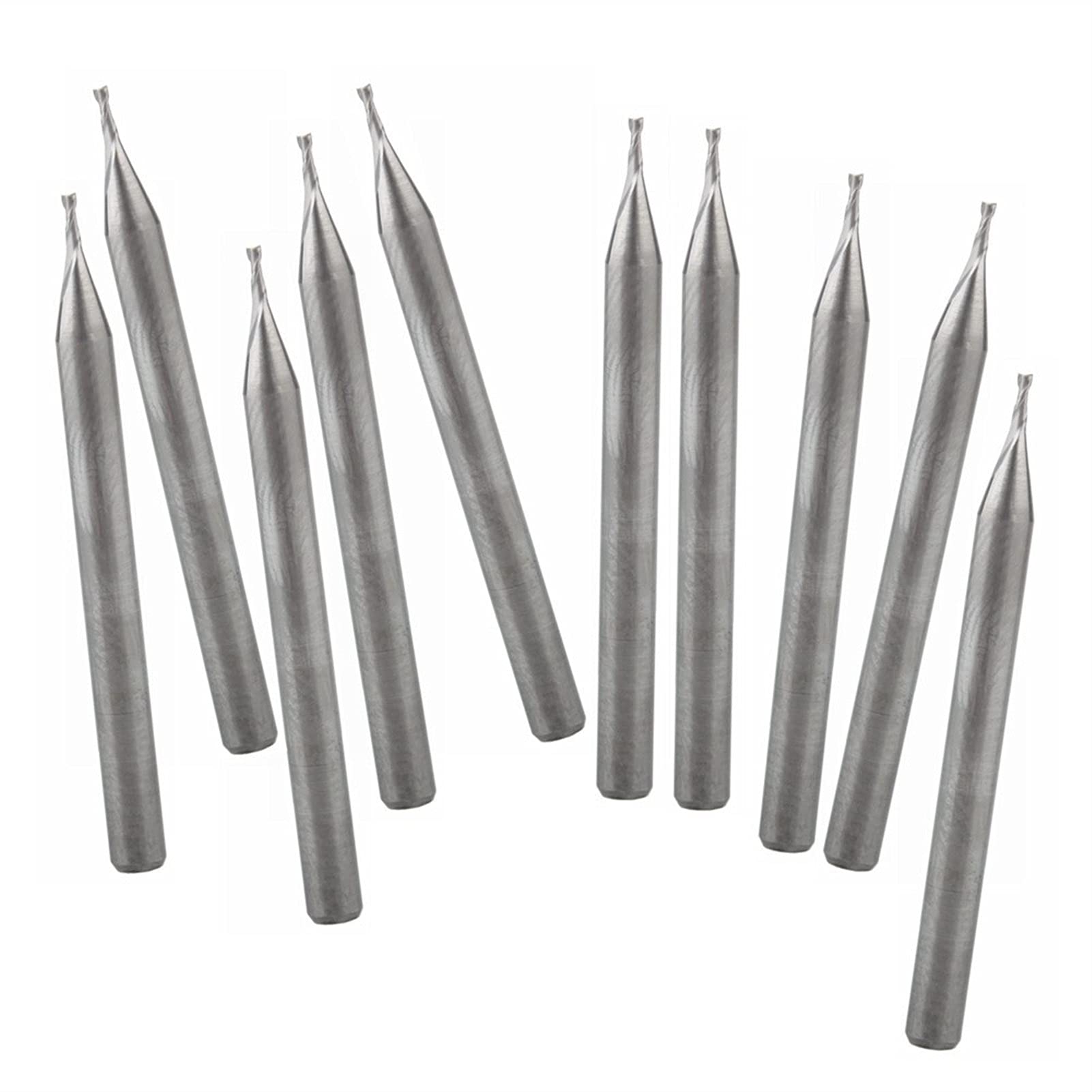 BERWENNY 10Pcs 3.175/0.8/3mm 2 Flutes End Mills Bit Milling Cutting Tools Carbide Woodworking Tools CNC Router Bit