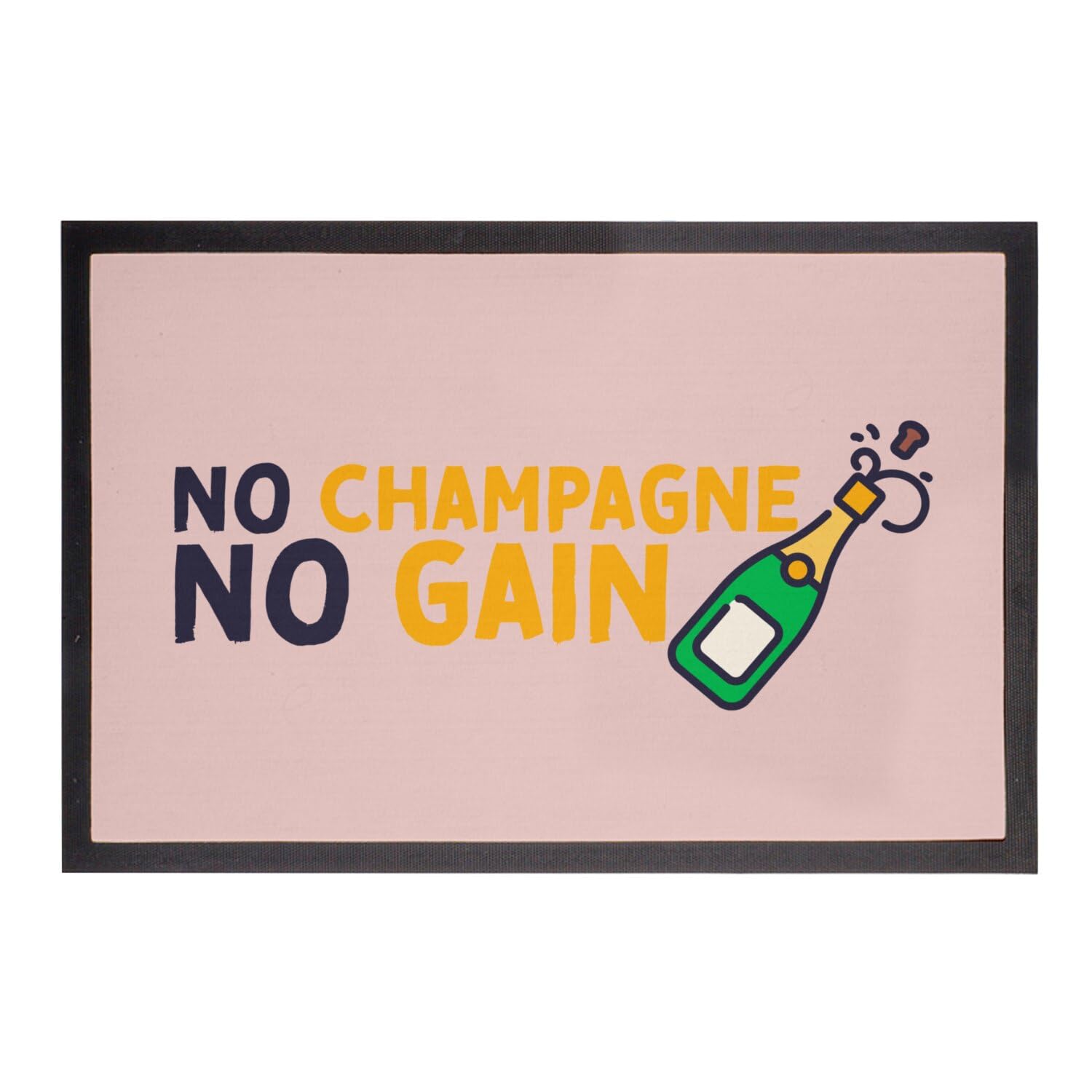 Paillasson Rose No Champagne No Gain pour une Décoration d'Entrée Chic