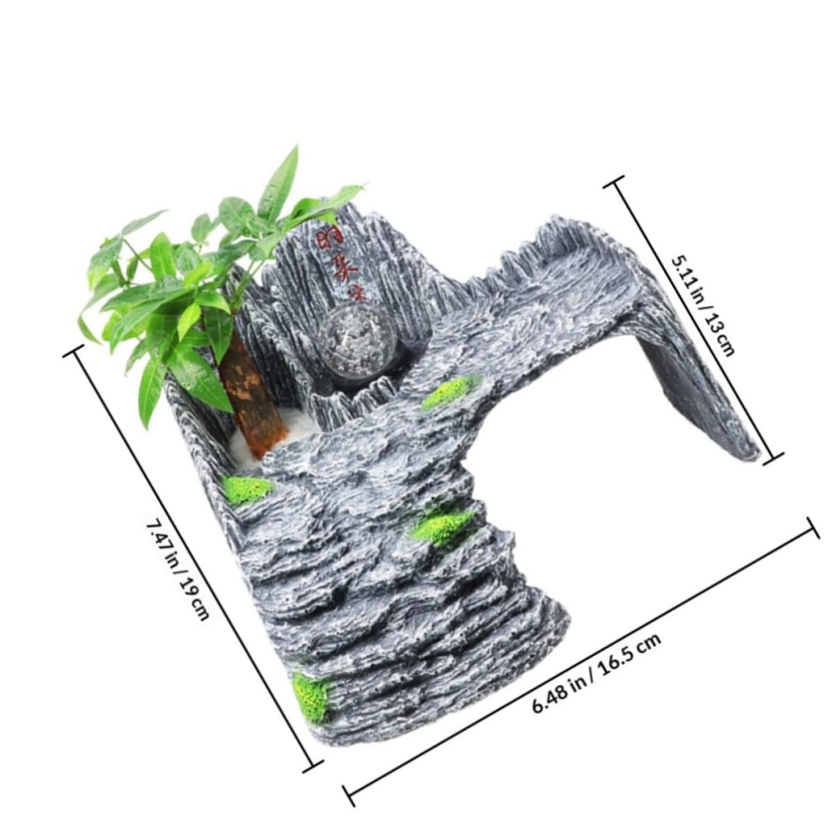 ifundom Aquarium Dekoration Schildkröten Kletterplattform Dunkelgraue Terrariendeko mit Panzerdekoration für Landschildkröten und Aquarien