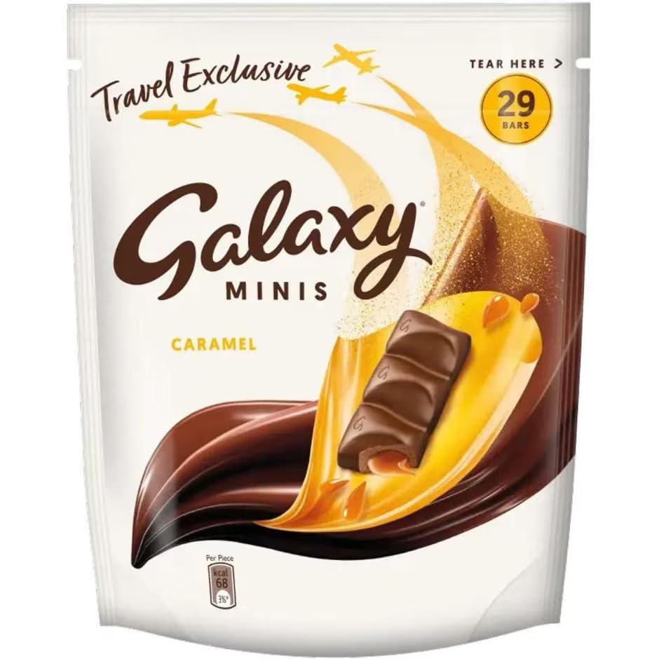 Image of Galaxys Minis Caramel Milk Chocolate Travel Pack, 29 Bars, Travel Exclusive (From Egypt)