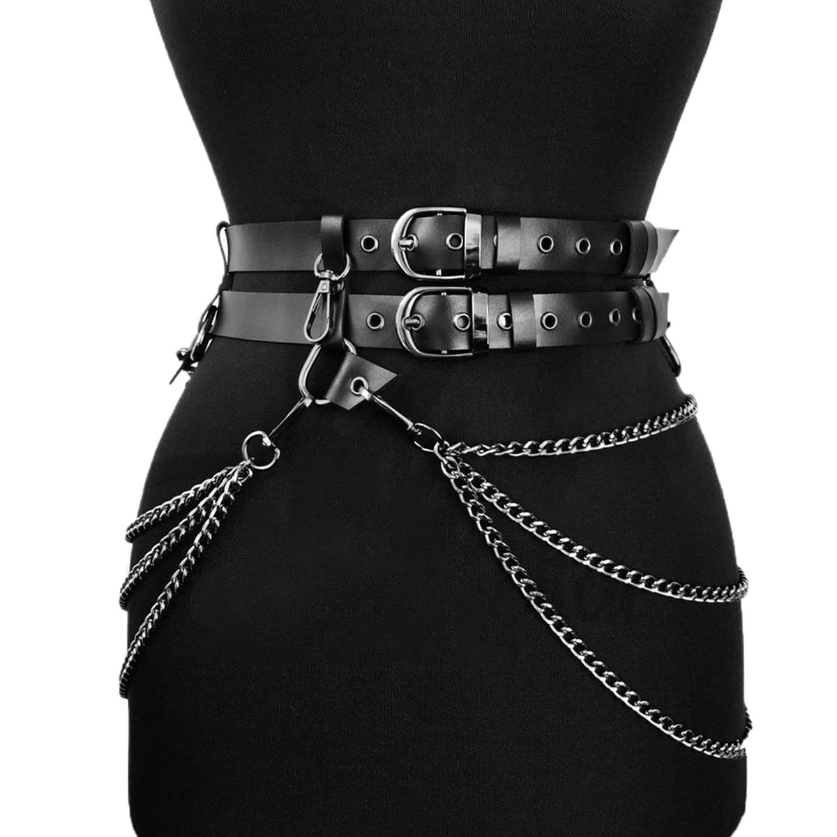 Cinturón for mujer, estilo callejero, corsé, cadena, borla, cinturón ajustable, accesorios de ropa para Vestido, Camisa, Sudadera