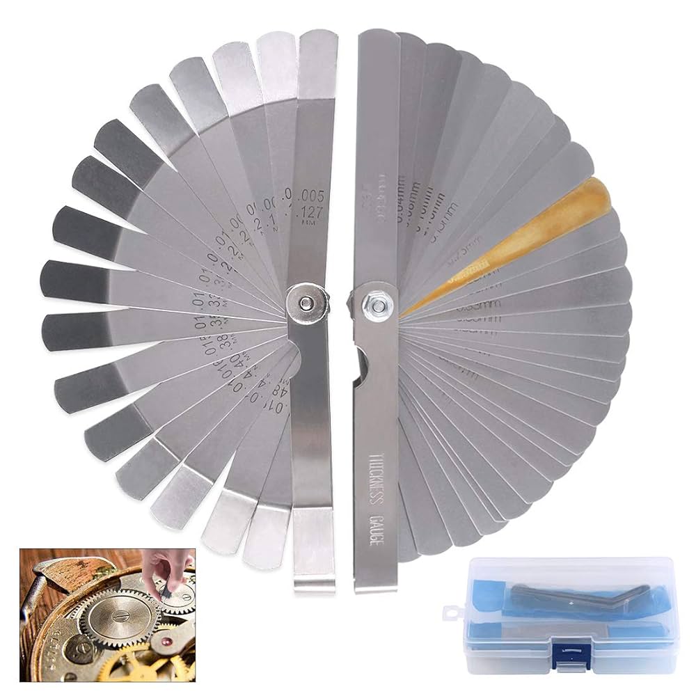 Jauge D'Épaisseur 32 Lames Acier - Mesure Précise Métrique Et Pouce - Pour Mécanique, Bricolage