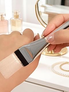 Brocha de base plana, espátula de maquillaje ...