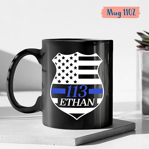 Miniatura 4 de Regalos personalizados de oficial de policía con número y nombre, taza de café de policía, regalos personalizados para policía, taza de aplicación