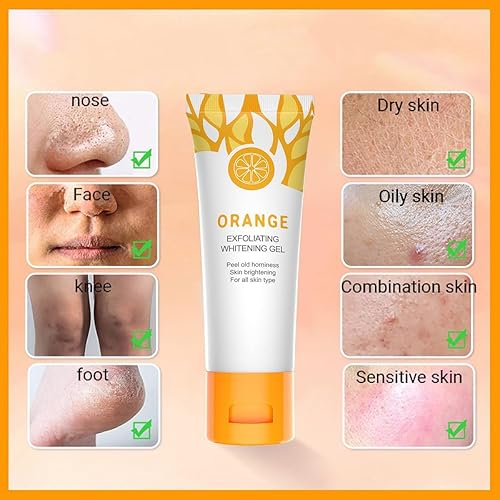 Miniatura 5 de Exfoliante de gel exfoliante naranja para la cara y la piel del cuerpo, exfoliante facial de gel natural para pelar naranja, exfoliante facial