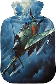 Wajiw Hot Water Bottle with Cover 2L Warm Water Bottle for Hot and Cold Compress Hot and Cold Therapies,Hand Feet Warmer,Fighter