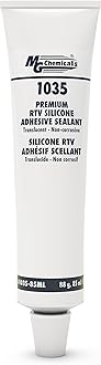 MG Chemicals 1035-80ML Non Corrosive Translucent 1-Part RTV Silicone Adhesive Sealant, 85 ml Tube