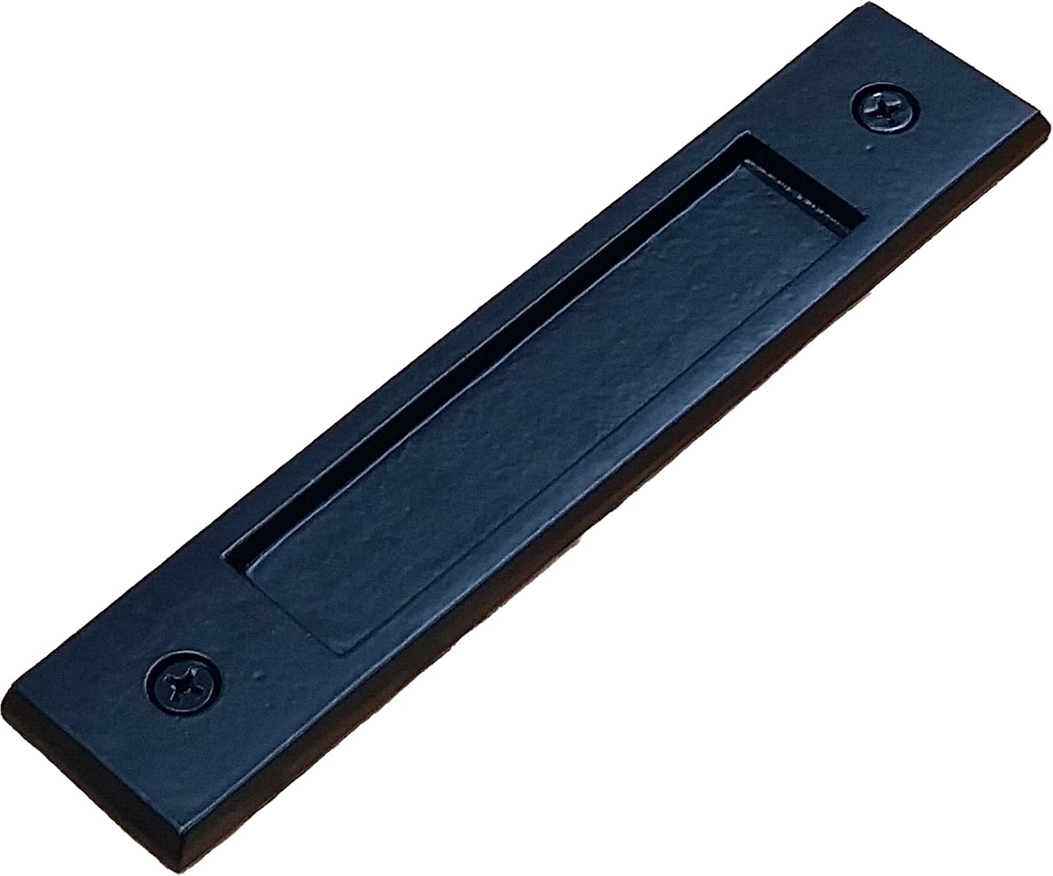 Wild West Hardware Large Flush Pull Handle - Finger Pull - Modern - Smooth, Easy Mount (Black) (Black)