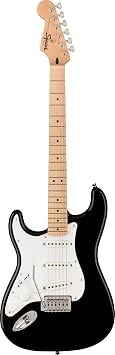 Squier by Fender Sonic Stratocaster Left-Handed Electric Guitar, Black