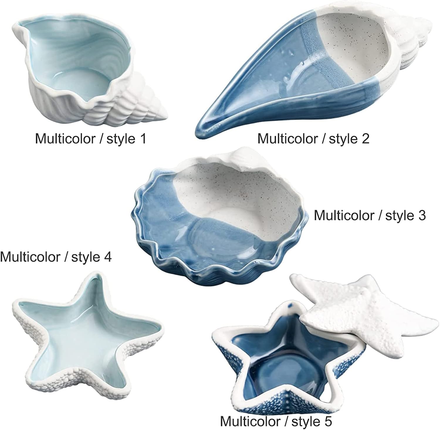 Starfish Jewelry Dish Tray - Ceramic Ring and Trinket Holder - Ocean Style Table Decoration for Earrings and Candy Storage - Image 6