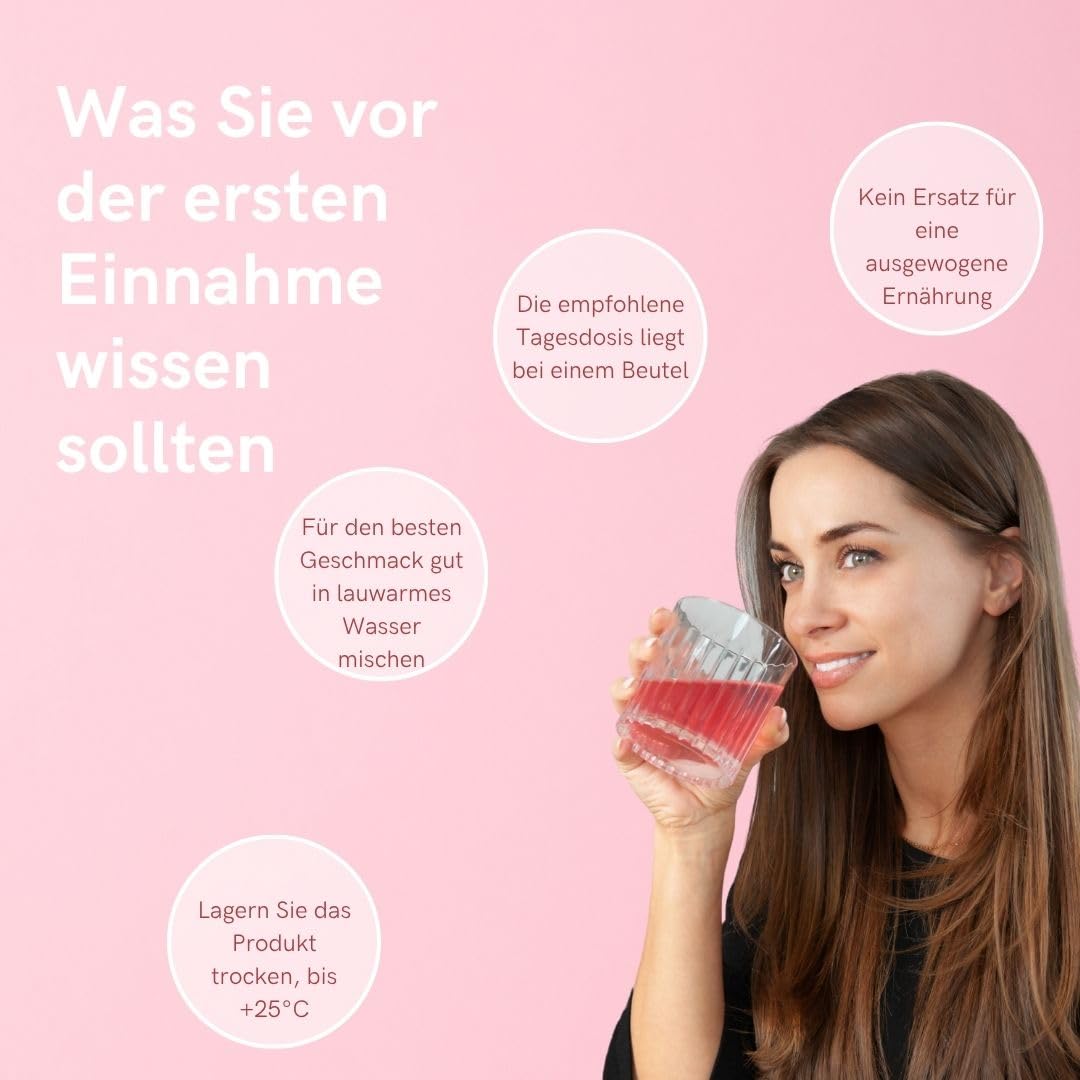LIPOELASTIC Collagen Pulver – Nahrungsergänzungsmittel mit hydrolysiertem Fischkollagen (Typ I & III), Vitamin C, Zink, Eisen und Mineralstoffen – 30 Portionsbeutel