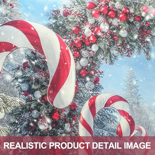 Fondo Fotográfico Tela 8x6ft Navidad Candy Cane miniatura 4