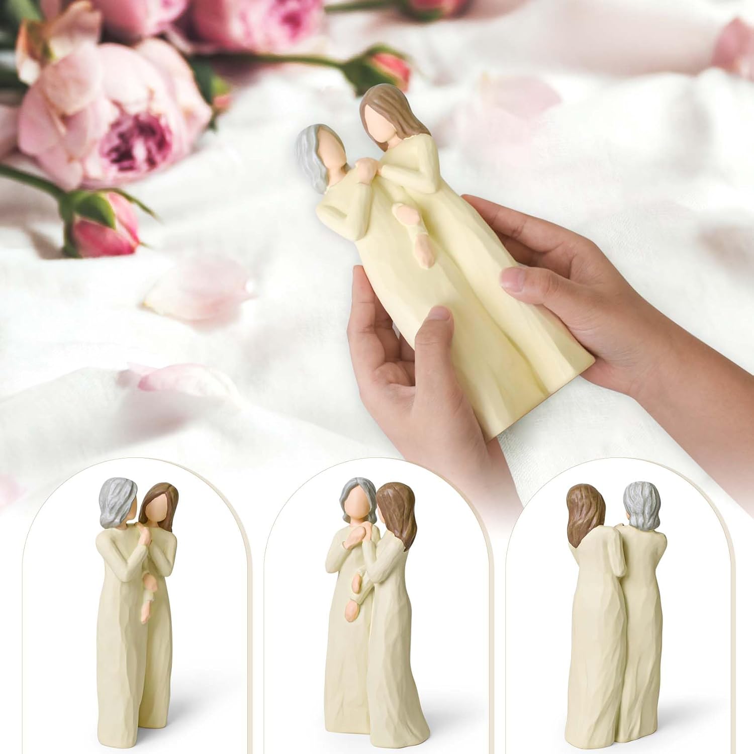 Mom Birthday Gifts from Daughter, Mother Gift for Mothers Day Christmas of The Bride Gifts Expresses Caring Relationship Between Adult Mother Daughter Figurines - Image 3