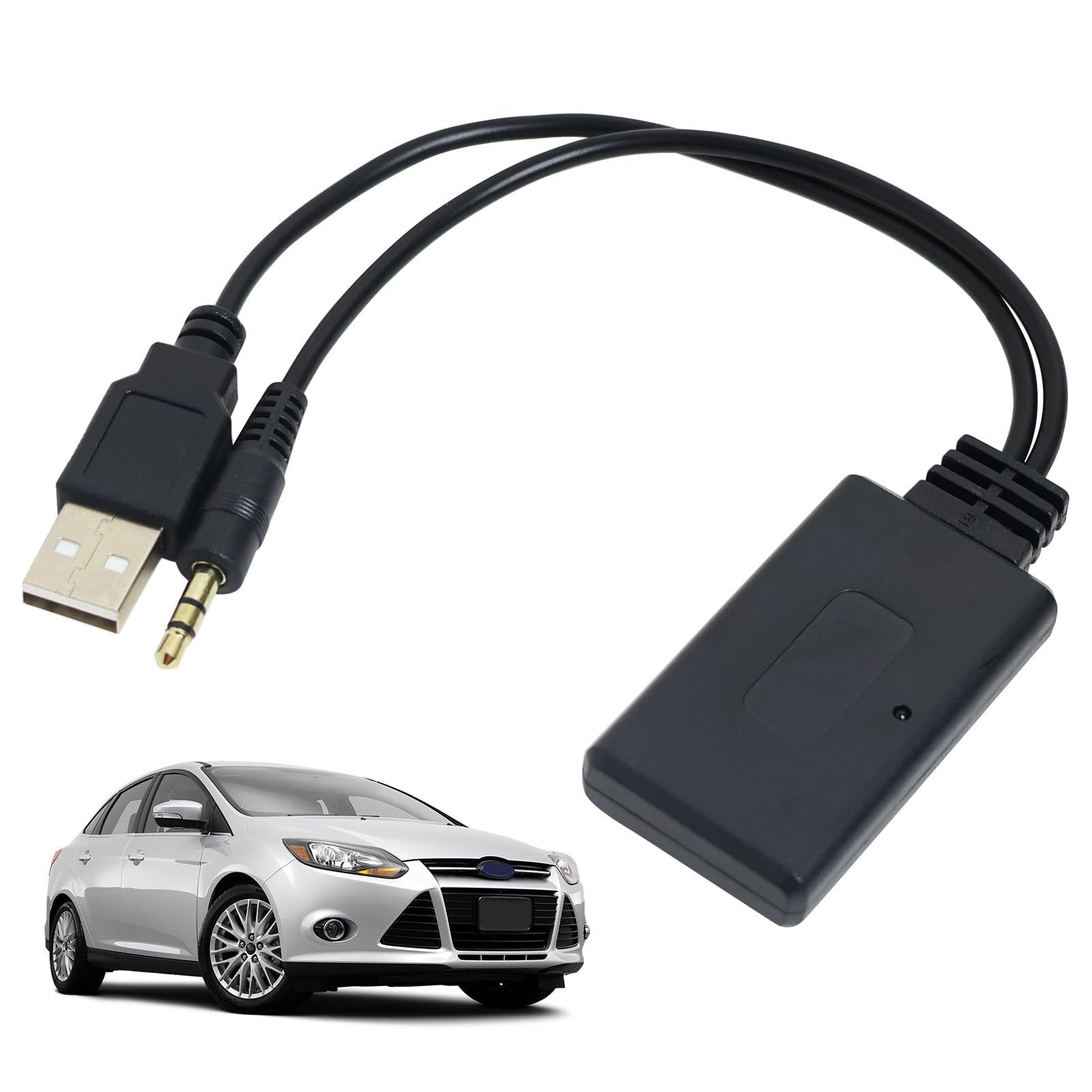 SMCEHEYA Car Receiver Bluetooth Aux Adapter 3.5MM/0.14IN Car Bluetooth Receiver for Speeding Highly Transmissing Without Distortion Aux Wireless Adapter for BMW 1/3/5/6/7 Series HIFI Sound Suality