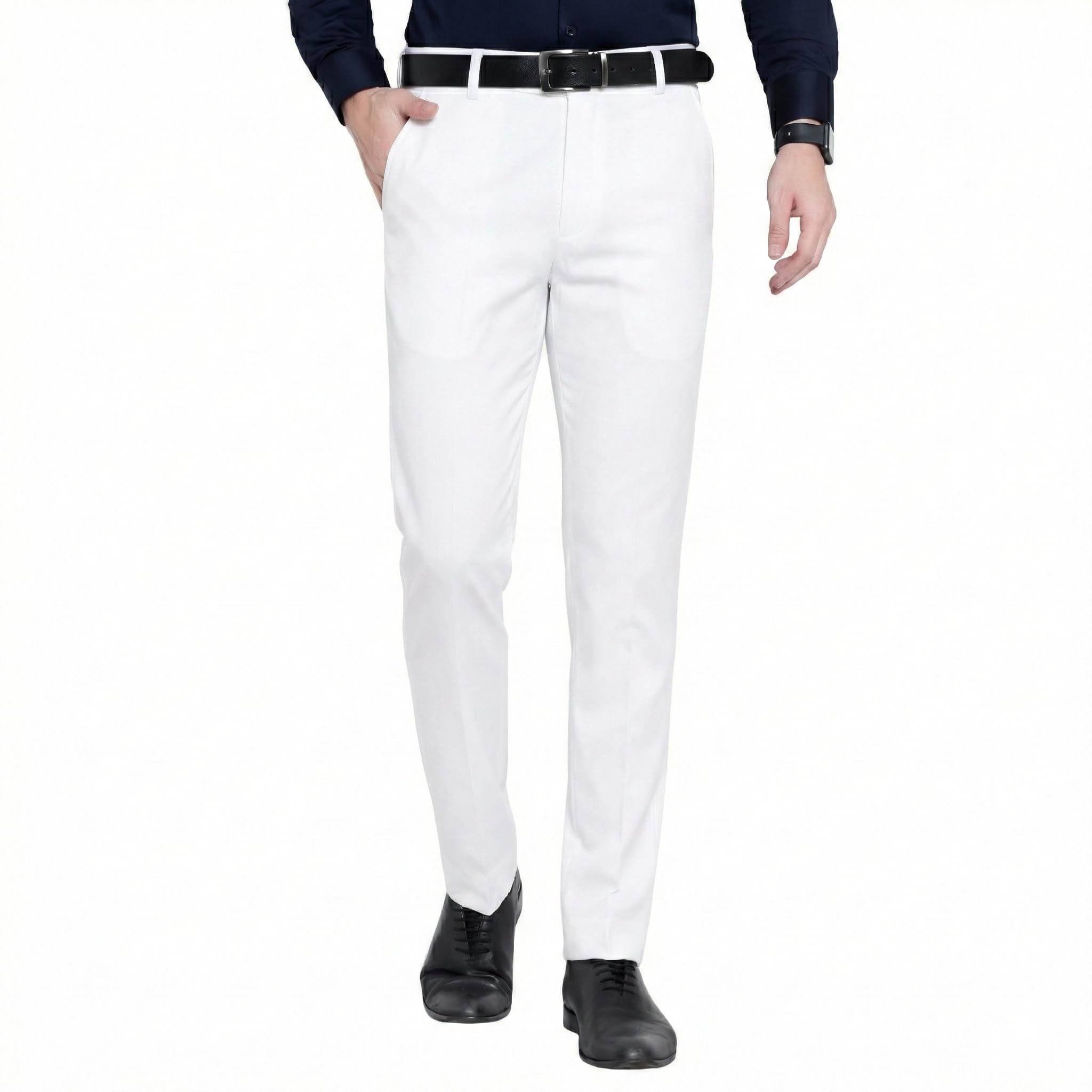 Formal Pants for Men Office Wear - Prefessional Straight Fit Formal Trouser for Men, Boys, Gents - Lightweight, Comfortable, Stretchable, Formal wear for Office Old Money Look-picture-13