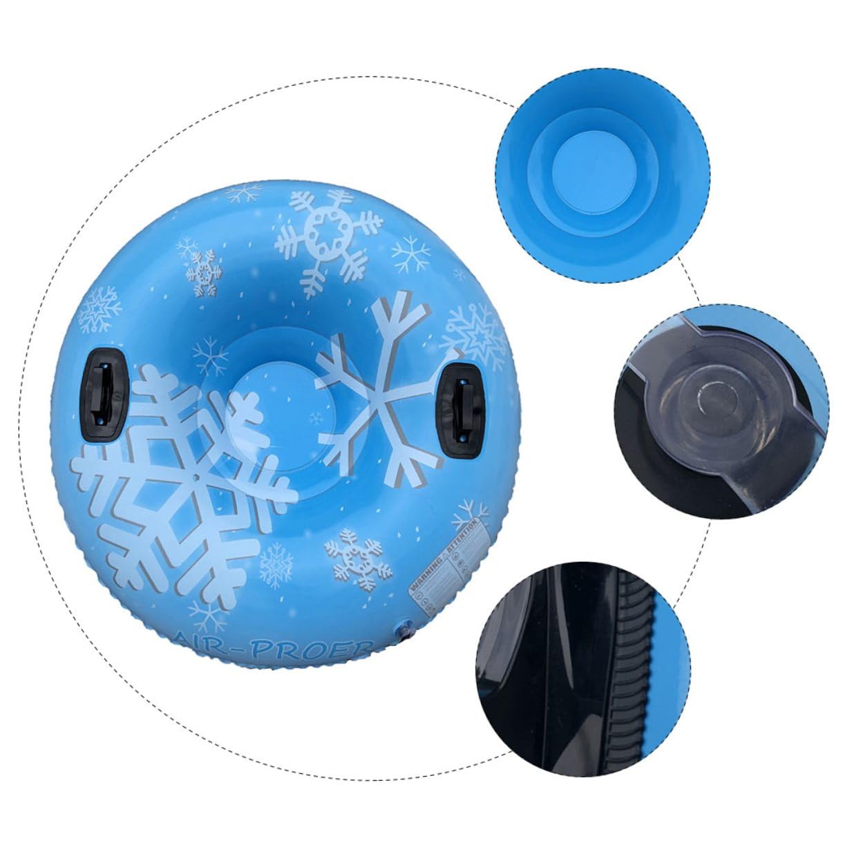 Aufblasbarer Schneereifen aus PVC für Draußen, Blau, 1 Stück
