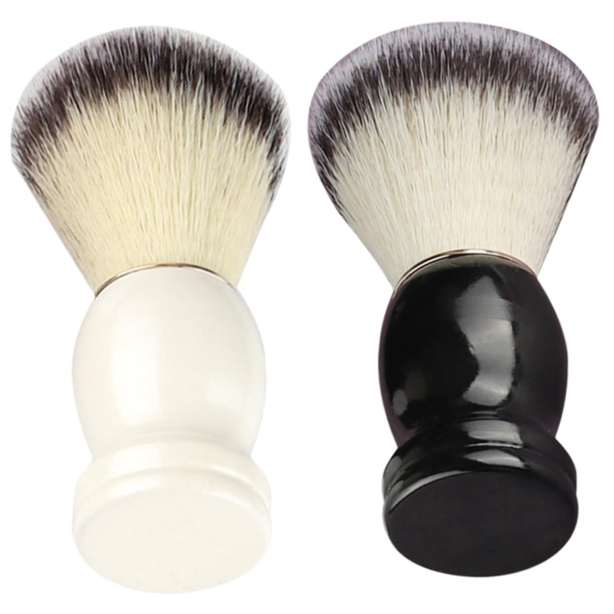 PartyKindom 2pcs Male Beard Wooden Handle Shaving Brush Kit Style Barber Brush for Men