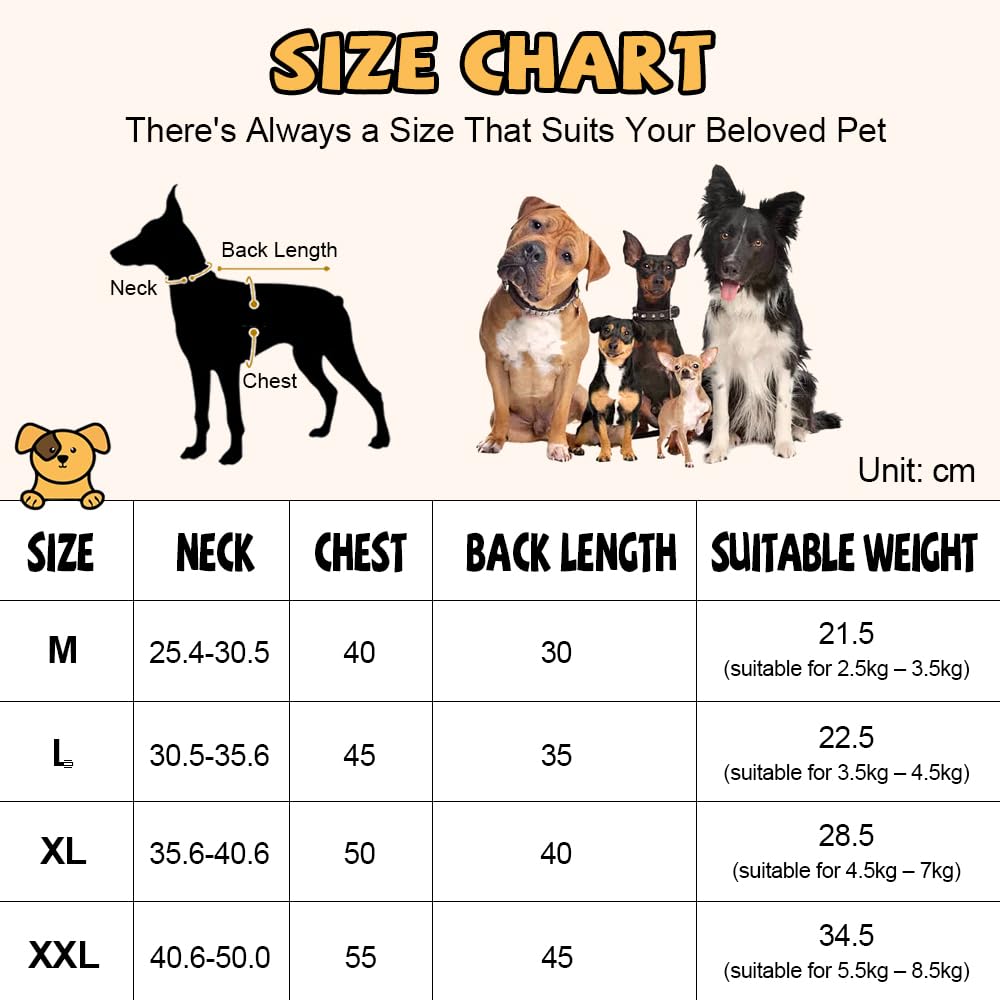 2 Pièces Vetement Chien Coton,Tee Shirt Chien,Pull pour Chien Petite Taille,Chemises pour Chiens,Dog Clothes Small,Sweat-Shirt Manches Chiene pour Protection Solaire,Animal Domestique-L
